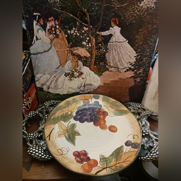 🍅🍇VTG Pamela Gladding 🍽 5 Plates 🥬🥦Tuscany Set. A NICE GIFT SET. 🎁 - Picture 5 of 11